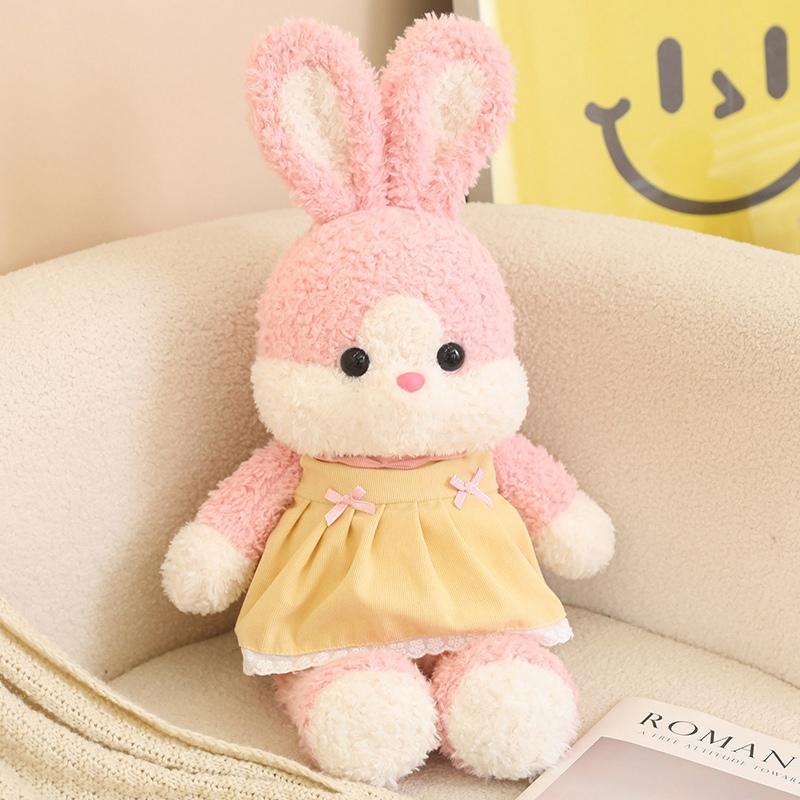 Cute Cartoon Brown Bear Pink Rabbit Plush Toy Soft Stuffed Animal Elephant Doll Home Decor Kids Gift