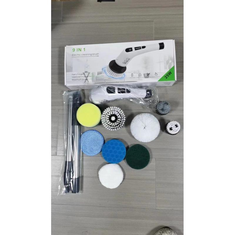

Беспроводная многофункциональная электрическая щетка для уборки с вращающимися головками для кухни и туалета