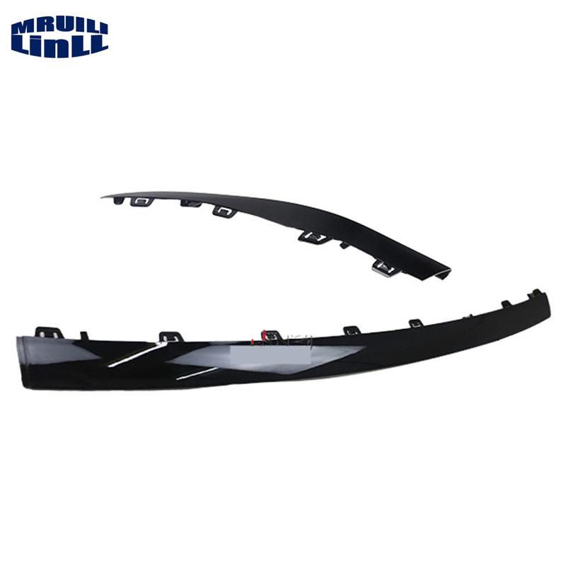 Front Bumper Trim Strip Chrome Moulding Bright Black 2058858902 2058859002 2058859102 For Mercedes Benz C -Class W205
