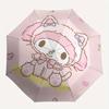 Kawaii, My Melody Automatic Opening and Closing Parasol Compact Travel Umbrella with 8 Ribs for Women and Men Ideal Birthday/Christmas Gift,