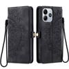 For Xiaomi Redmi Note 14 4G (163.25x76.55x8.16mm) Wallet Case Leather Phone Cover Skin Feel Totem Imprinted