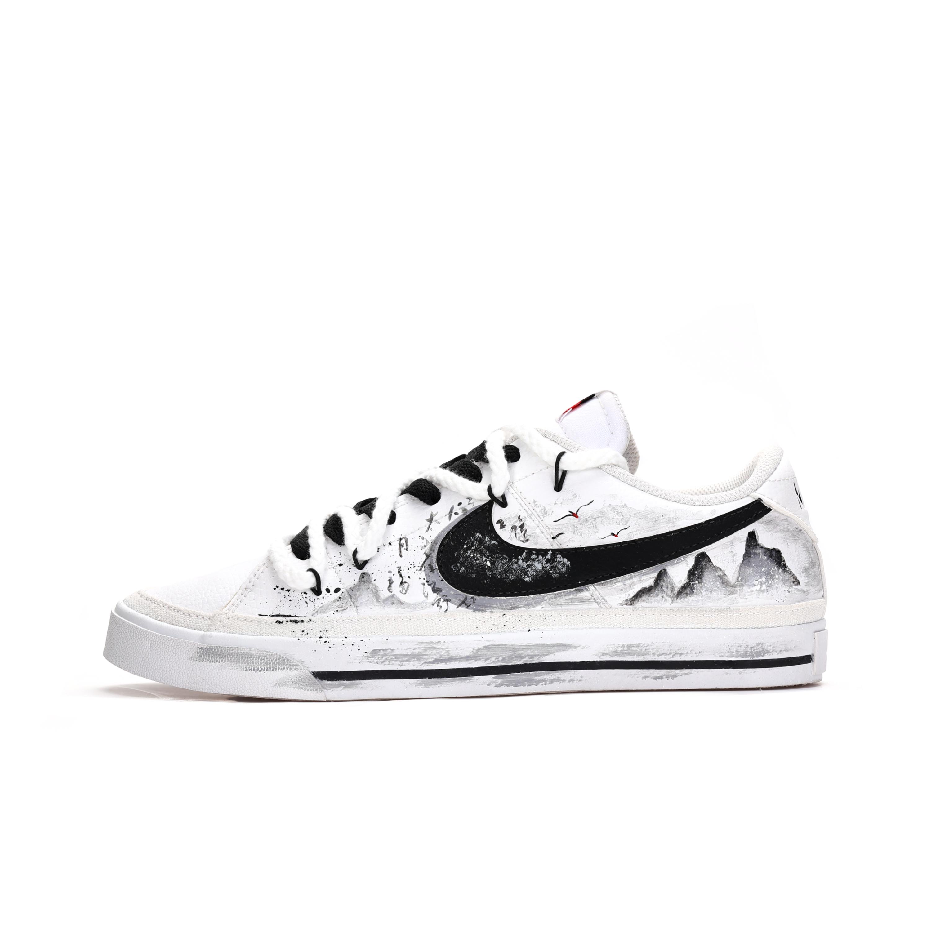 

Nike Court Legacy Mechanical Spirit, Bird Collection Abrasion Resistant Low top Skateboard Shoes Women s Black White DH3161-101(Team83-) 38