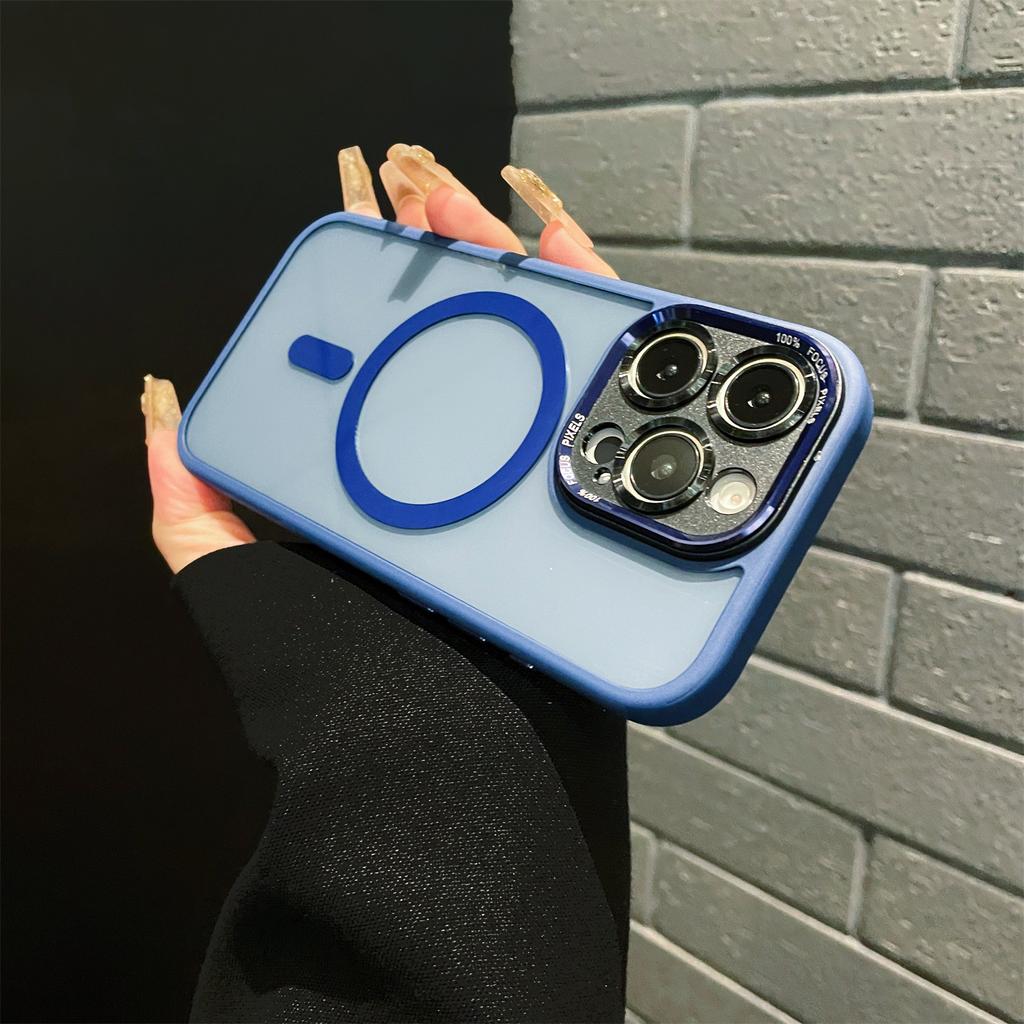 For iPhone 16 Pro Max Hybrid Case Compatible with MagSafe TPU + Acrylic Phone Shell Built-In AI Photo Button