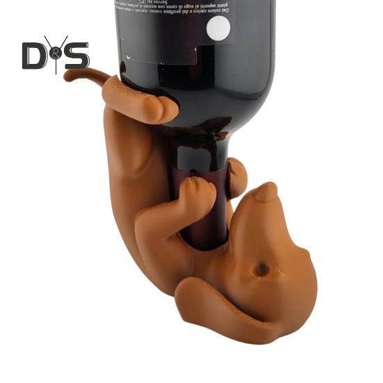 Dackel-Weinflaschenhalter, PLA-Hundefigur, Bierflaschen-Ausstellungsstand, Organizer-Rack, Home, Küche, Bar, Esstisch, Schreibtisch-Dekoration