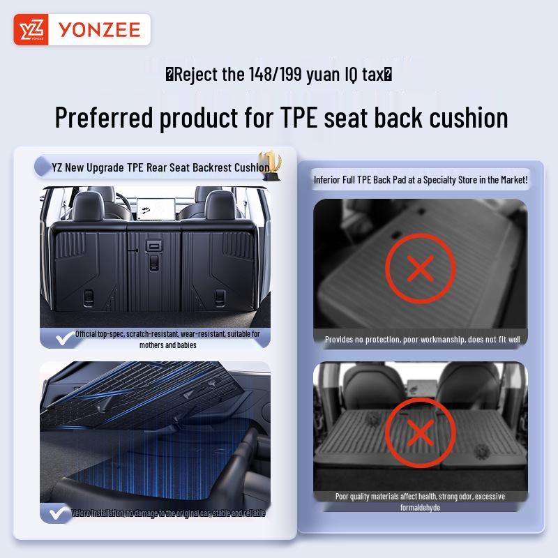 YZ Rear Seat Backrest Pad & Trunk Mat for Tesla Model Y/3