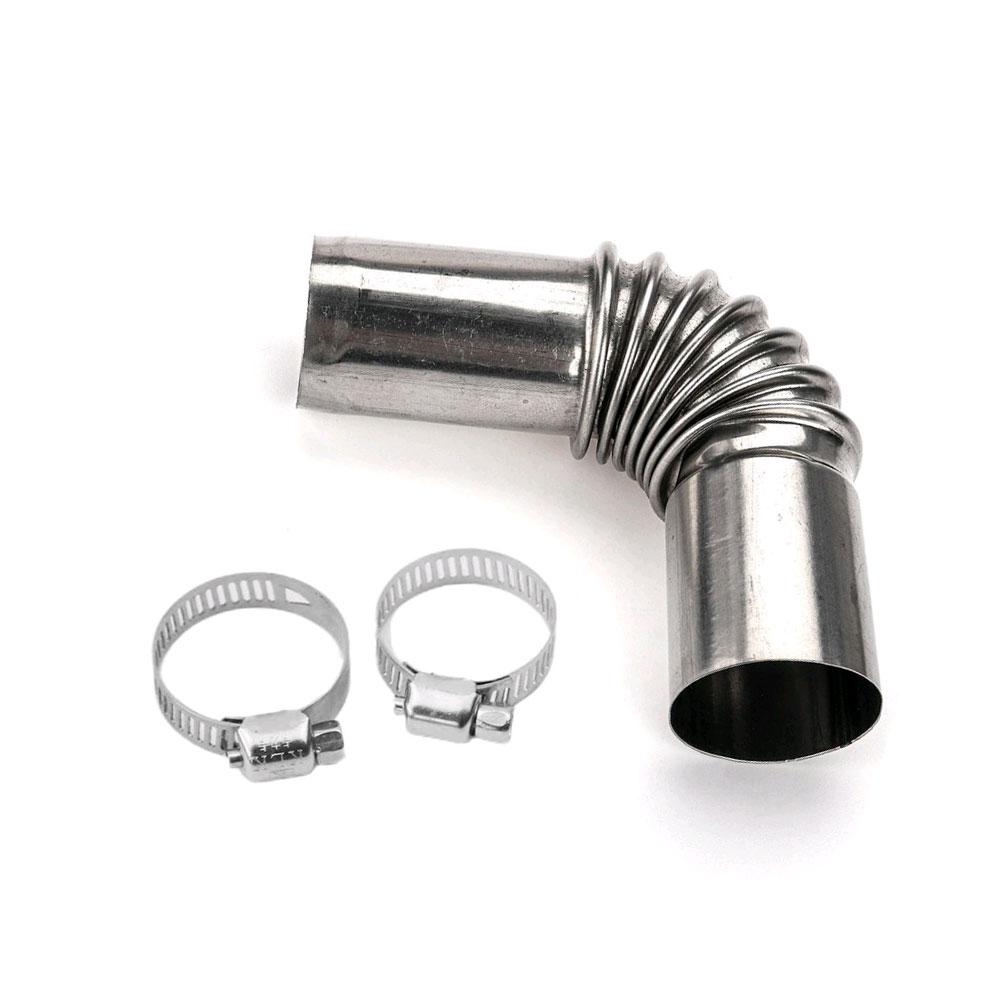 

24 мм колено трубы воздушный стояночный обогреватель выхлопная труба соединитель с зажимом лодочный обогреватель запасная часть автомобильные детали отопления для Webasto серебряный