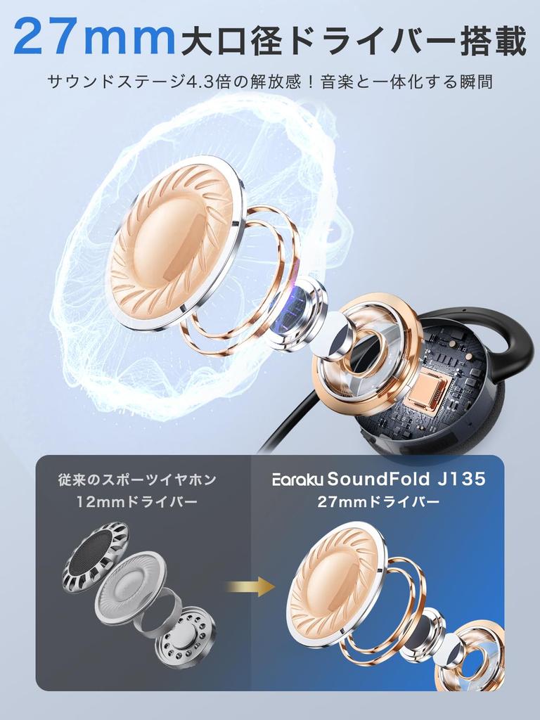 Earaku Open Bluetooth Design Unprecedented In the Perfect for and Working from These Wireless Earbuds Are Waterproof and with Physical Sound Leak and
