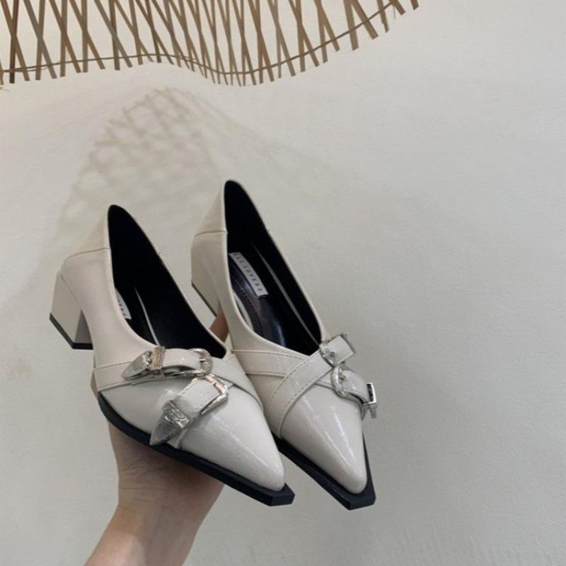 Mode Femme Doux Confort Printemps Enfiler Chaussures à Talons Hauts Dames Décontracté Bleu Marine Escarpins Hauts Sandales Femme pour Femmes