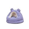 Four Seasons Semi-Closed Cozy Pet Bed for Cats & Dogs - Winter Warmth