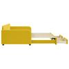 Pull Out Daybed with Drawers Yellow 100 x 200 cm Velvet