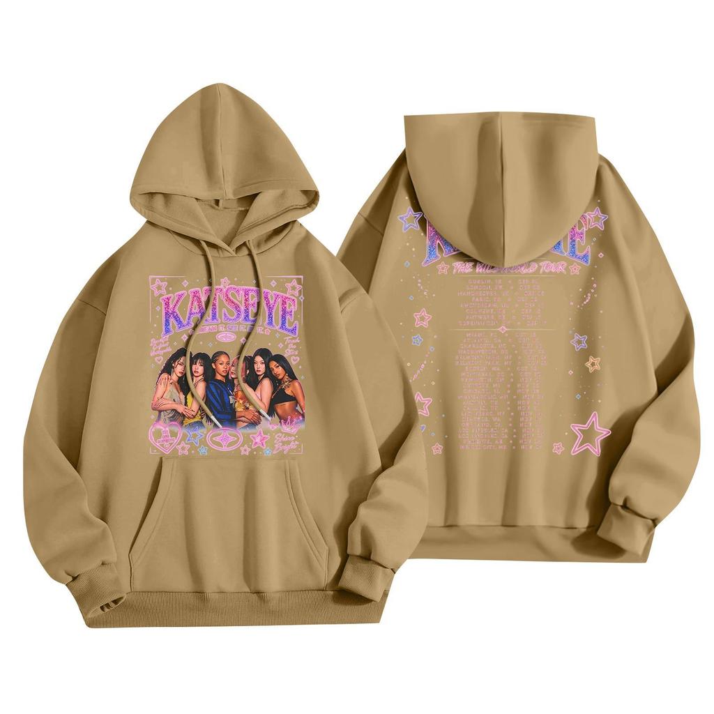Unisex Lightweight Long-Sleeve Printed Hooded Pullover Sweatshirt
