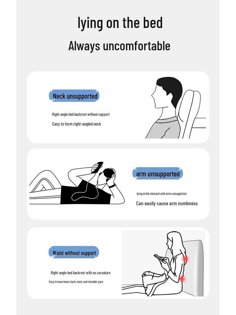 Multifunctional Memory Foam Pillow for Neck and Back Support