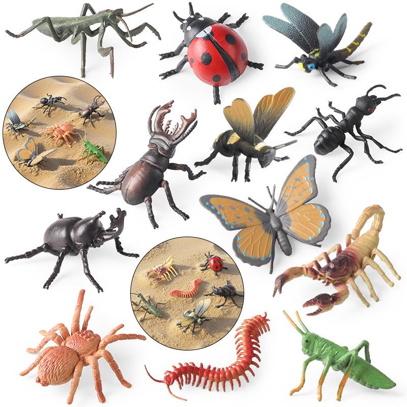 Interactive Insect Toy Set: Butterfly, Bee, Ladybug, Dragonfly, Centipede, Ant, Scorpion, Mantis, Spider