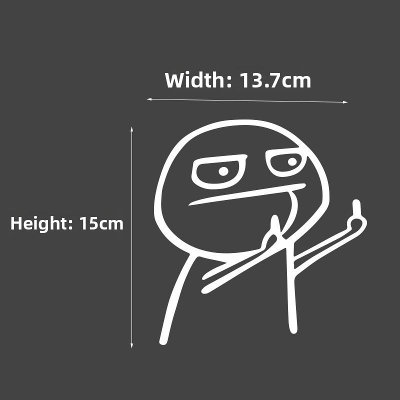 

10.5x12cm Creative Funny Car Stickers Middle Finger Styling Auto Windshield Door Trunk Sticker Decals Car Accessories Exterior белый