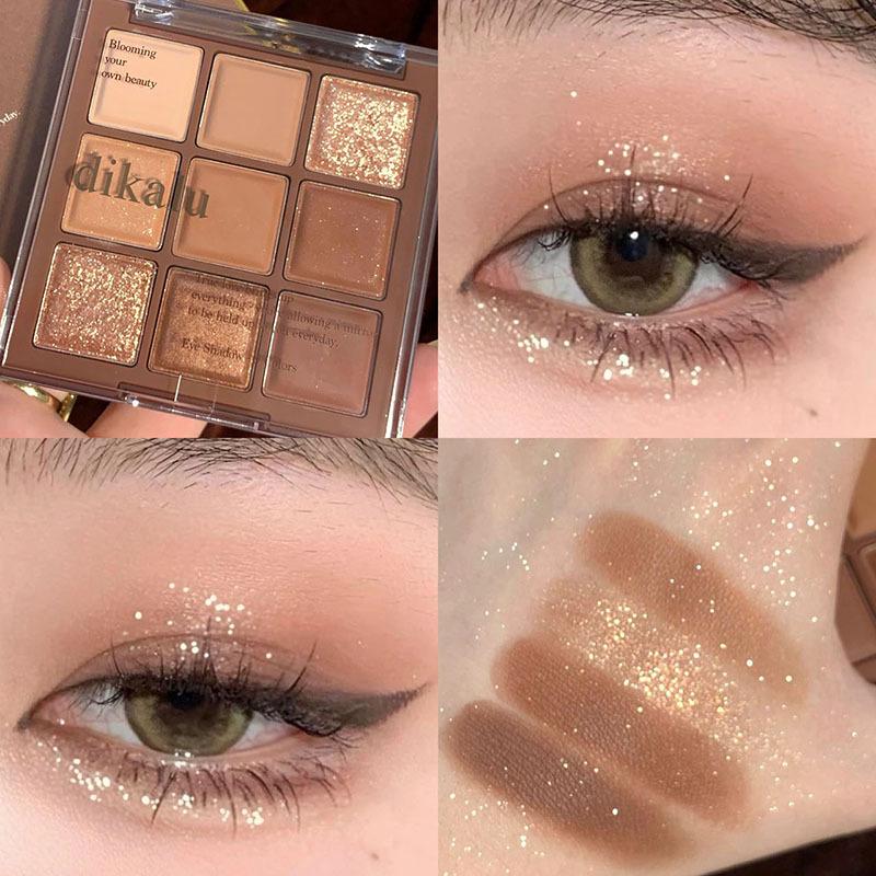 Dikalu Bling Christmas Limited Edition Ice Princess 9-Color Shimmer Eyeshadow Palette 25 Snowball