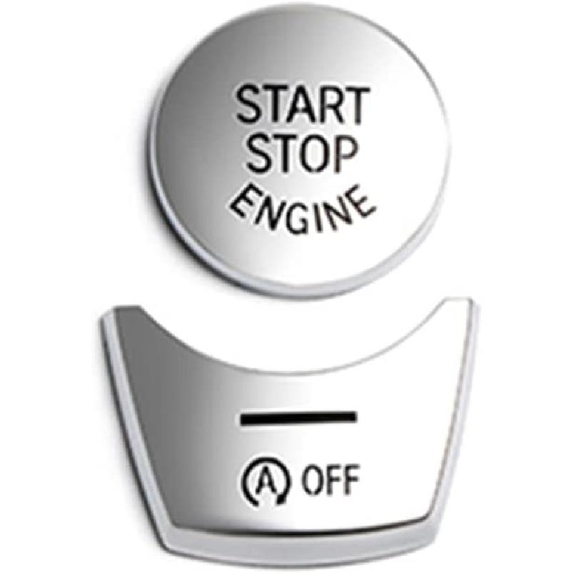 Black Start Stop Engine Switch Button Trim Cover Compatible with BMW X3 F25 X4 F26 X5 F15 X6 F16(Model B)