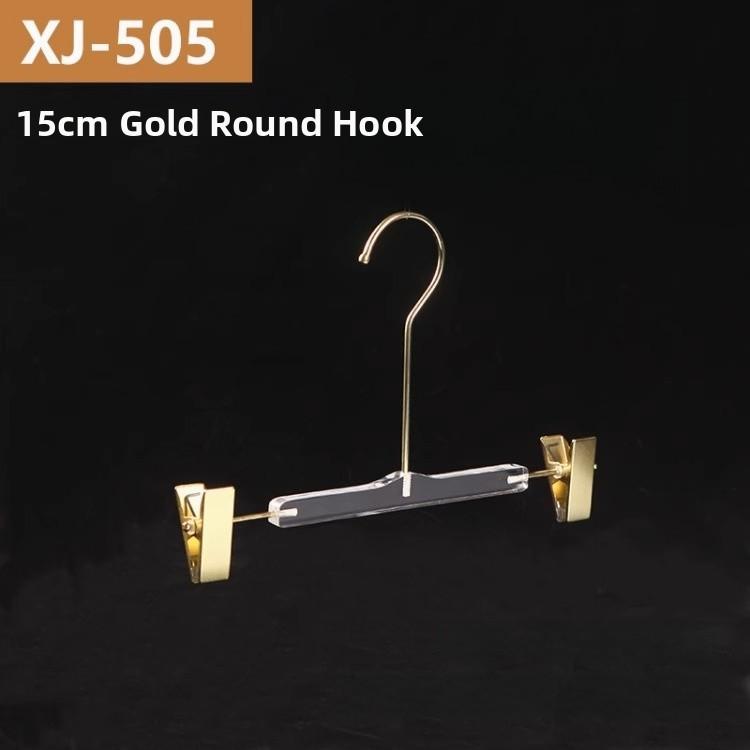 Acrylic Clothes Hanger Transparent Crystal Luxury Children's Women's Clothing Hanger Pants Clip for Clothing Store