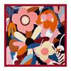 yangyizhi Large Square Headscarf, Simulated Silk Satin Fabric Scarf, Vibrant Floral Print Neck Multi-Purpose Turban Scarf Shawl Hair Tie