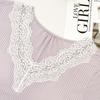 Lace Pajama Set with Built-in Bra, Women’s 3-Piece Home and Outdoor Loungewear for Spring and Autumn.