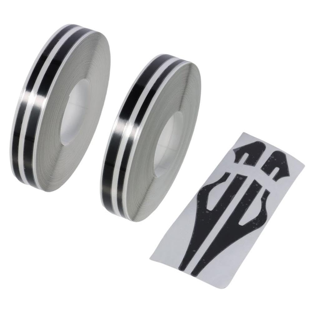 Qicarkey Black 32ft Car Pattern Stripe Tape Sticker (2 Rolls) чёрный