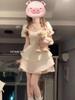 Fugitive Princess Puff Sleeve Summer Dress: High-End French Style Petite Skirt
