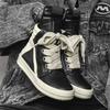 Nuove Scarpe Casual Piattaforma da Uomo in Pelle High Top Flat Skateboard Scarpe Street Trend Stivaletti