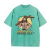 Asian Size Vintage Washed T Shirt Muscular Jesus Cross Fit Graphic Oversized Gym Christian Streetwear Short Sleeve Tee