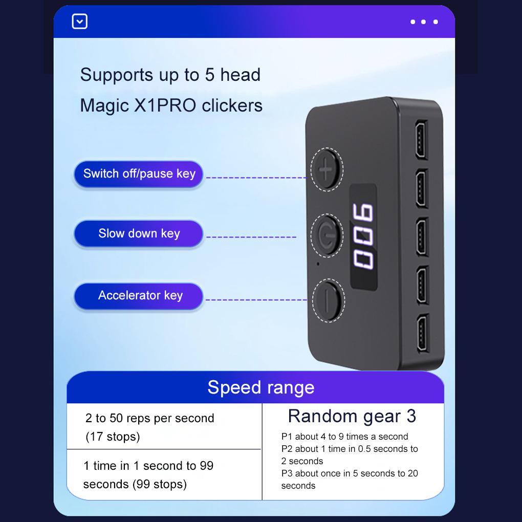 ABS Forclicker Screen Connector For Fast Clicking Applications 3 Setting Buttons With 5 Speed Levels Style 5