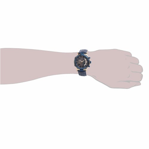 [Salvatore Marra] Watch Chronograph Business Analog Quartz Present Men's Blue with Watch Cross PGBL