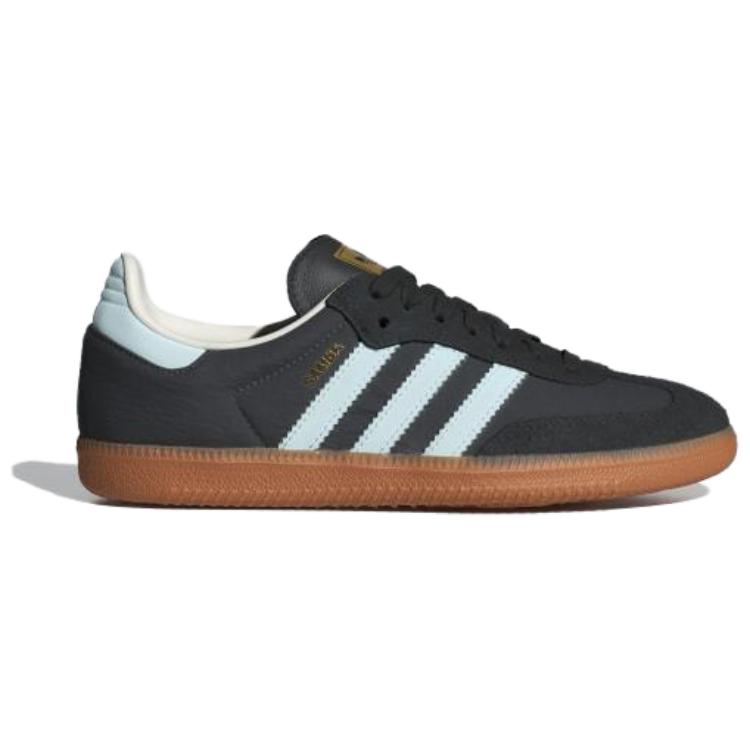 Adidas Samba OG Carbon Almost Blue Gum Women Sneakers Black Chalk-White ID0493