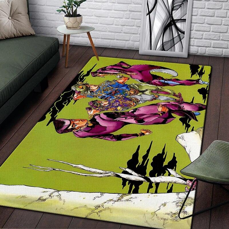 Jojo Anime Beautiful Painting Carpet for Living Room Large Area Rug Black Soft Carpet Home Decoration Mats Boho Rugs Picnic