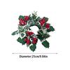 Christmas Wreath for Candlestick Decoration Garland Artificial Flower Candle Wreath Wedding Party New Year Decor Xmas Ornaments