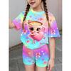 Conjunto de 2 piezas de Verano para Niños, Casual Deportivo de Tendencia, Estampado de Patrón 3D, Camiseta de Cuello Redondo y Pantalones Cortos