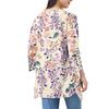 Dames Print Onregelmatige Driekwartmouw Vest Met Zak Jas