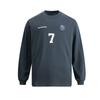American Retro Campus Style Large Size 7 Jersey Sports Long-sleeved T-shirt Men's Sticker Embroidered Pullover Sweater Bottoming Shirt