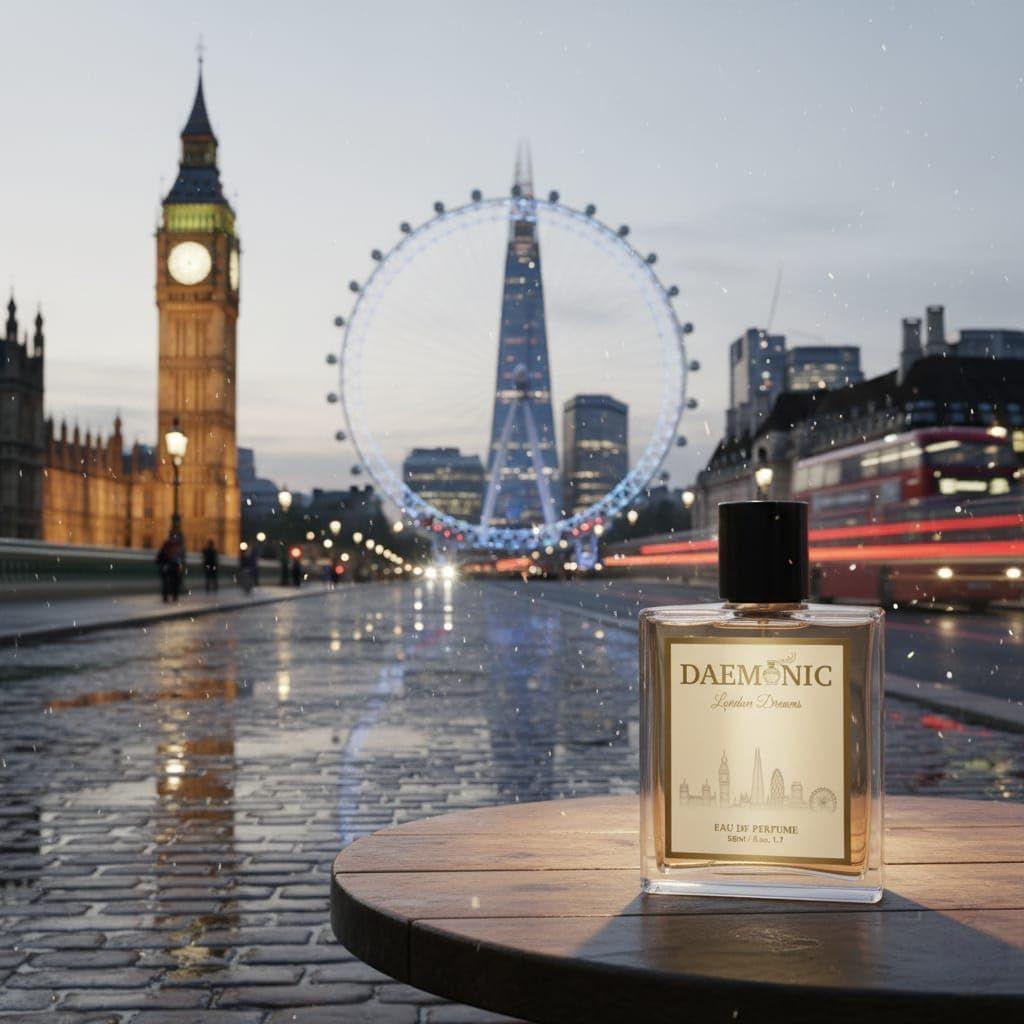 Daemonic London Dreams Eau De Parfum | Fresh & Elegant Long Lasting Unisex Perfume for Men & Women | Modern Woody–Floral Luxury Fragrance