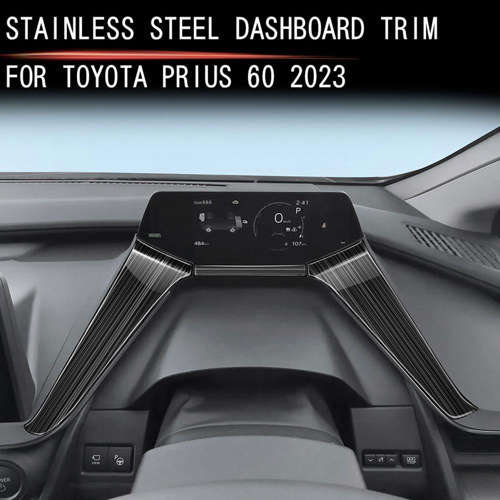 For Toyota Prius 60 Series 2024 2024 Stainless Steel Sequin Car Center Interior Decoration Accessories Panel Instrument Con Q9U6