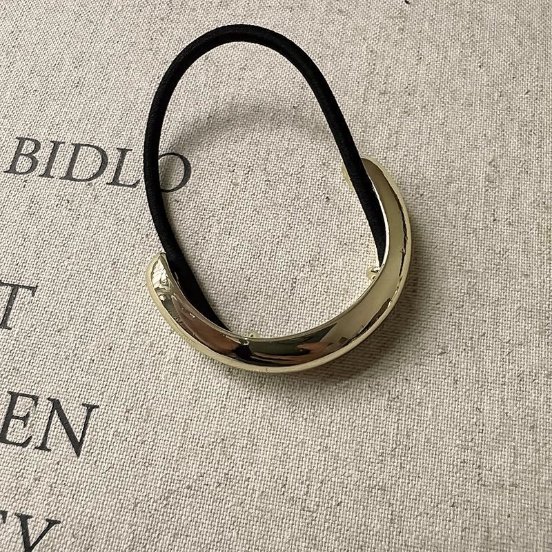 Metall groß Mode gehämmert Bogen Pony Rhodium Haarband Pferdeschwanz Haar Pin Kopfbedeckung Vintage Schmuck Zubehör