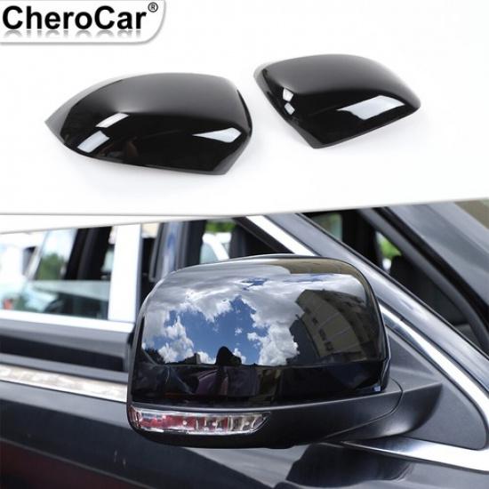 Black Rear View Mirror Decor Cover Shell Trim For Jeep Grand Cherokee 2011-20