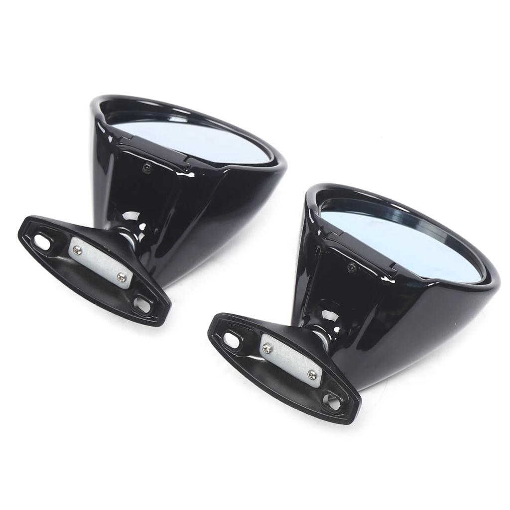 1 Pair Left & Right Vintage Classic Universal Car Racing Door Wing Side Rearview Wing Mirrors 2PC