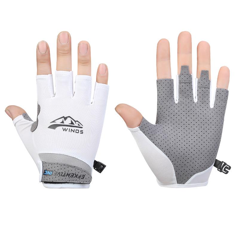 

Велоперчатки для мужчин Летние и Осенние Спортивные на открытом воздухе Половина пальца Открытые Полные пальцы Сенсорный экран Рыбалка Дышащие Тонкие перчатки из ледяного шелка XL