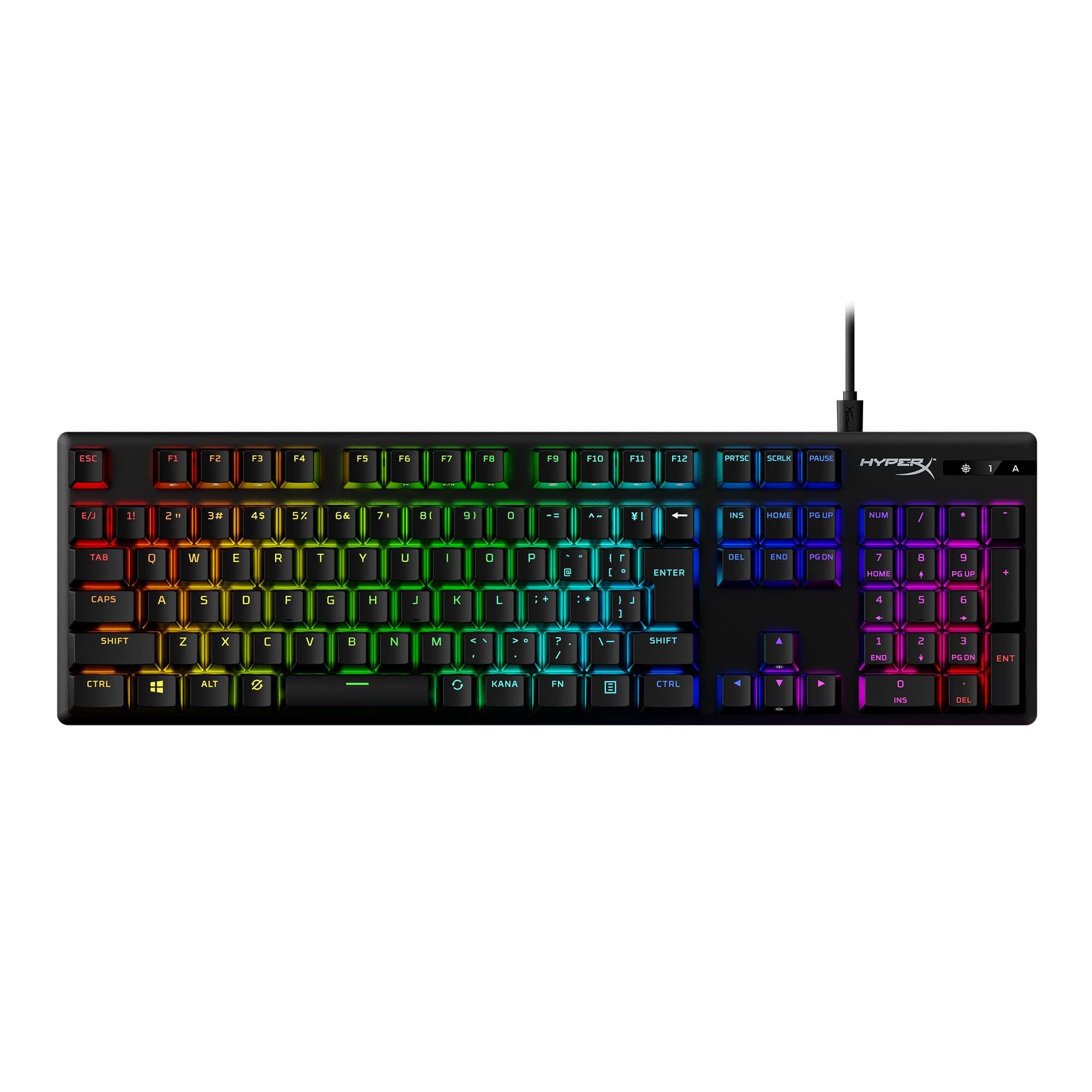 

HyperX Alloy Origins RGB PBT Mechanical Gaming Keyboard HyperX Red Axis For Gamers 2 Year Manufacturer Warranty [Japanese Layout] 639N3AA#ABJ