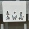 Goth Trendy Red Crystal Star Earring Set for Women Men Vintage Aesthetic Heart Star Pendant Earring Y2K Jewelry Accessories
