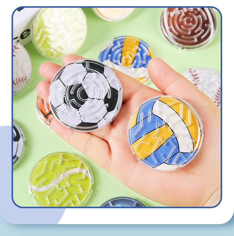 20Pcs Cartoon Sports Football Basketball Maze Puzzle Educational Toys for Birthday Party Favors Kindergarten Pinata Fillers