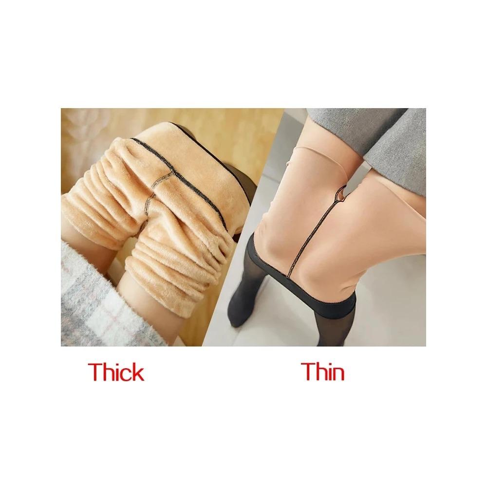 85-300g Padded or Non-padded,Woman Thermal Tights Sexy Translucent Fleece Leggings Pantyhose Slim Winter Warm Thick Velvet Stockings,Streetwear Pants
