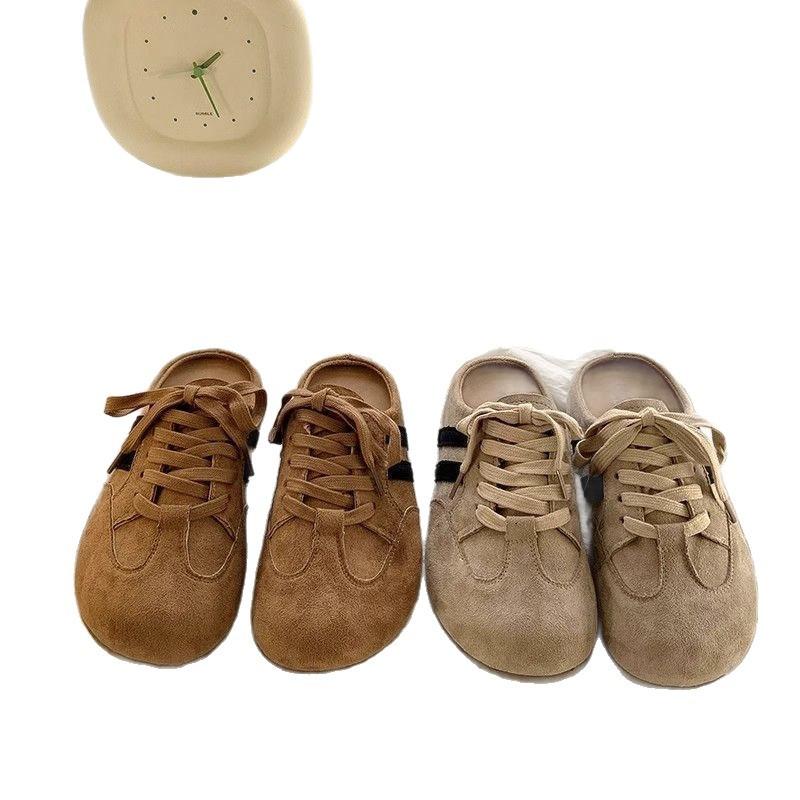 Half Slippers Women's Outer Wear 2025 New Thick-soled Women's Bag Head Half Slippers Spring and Autumn Lazy Shoes One Pedal Women's Shoes