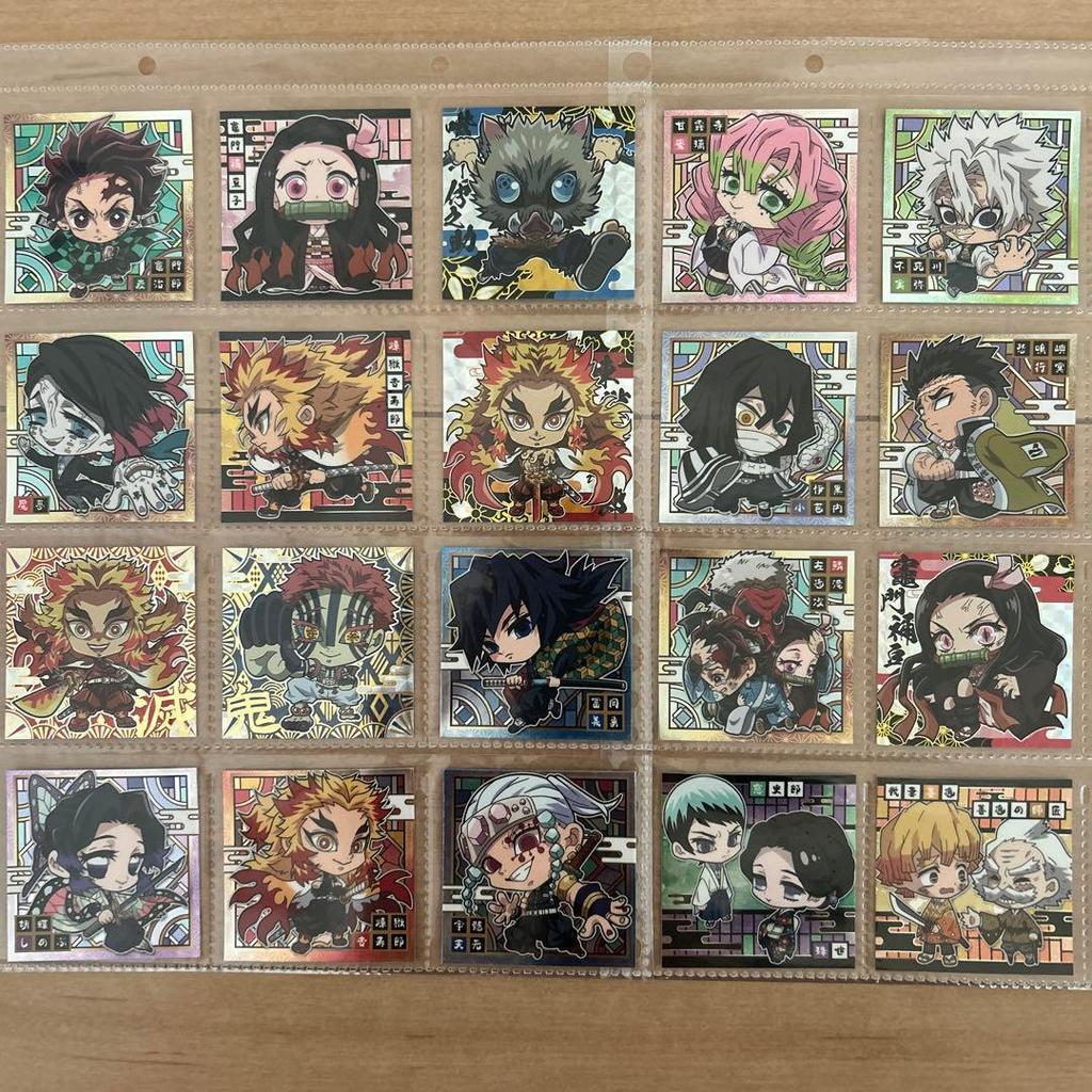 Used Demon Slayer: Kimetsu no Yaiba Wafer Seal Parts 1 to 5 Full Completion with bonus
