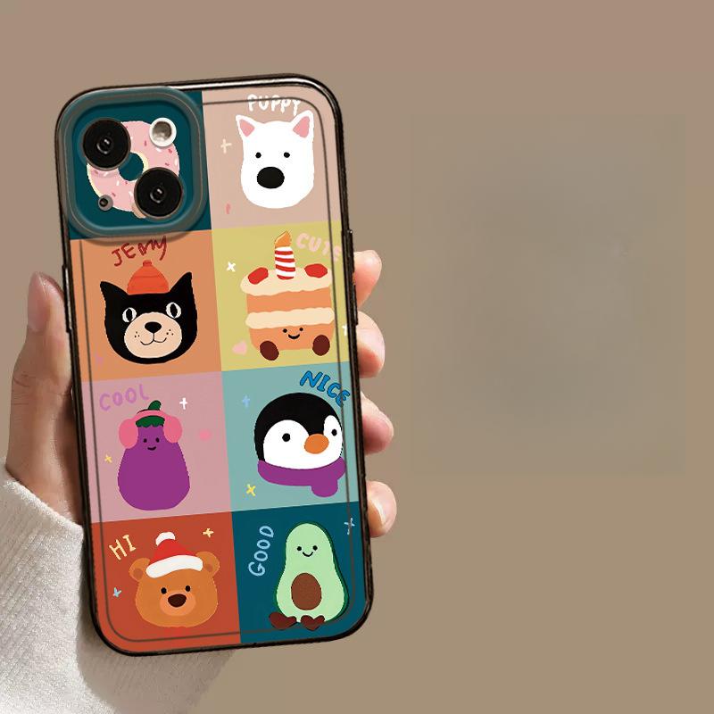 

Фруктовое животное подходит для Apple 16 Чехол для телефона 15plus, Прозрачный 14 Силиконовый 13mini Защитный чехол 12promax Apple 11PRO