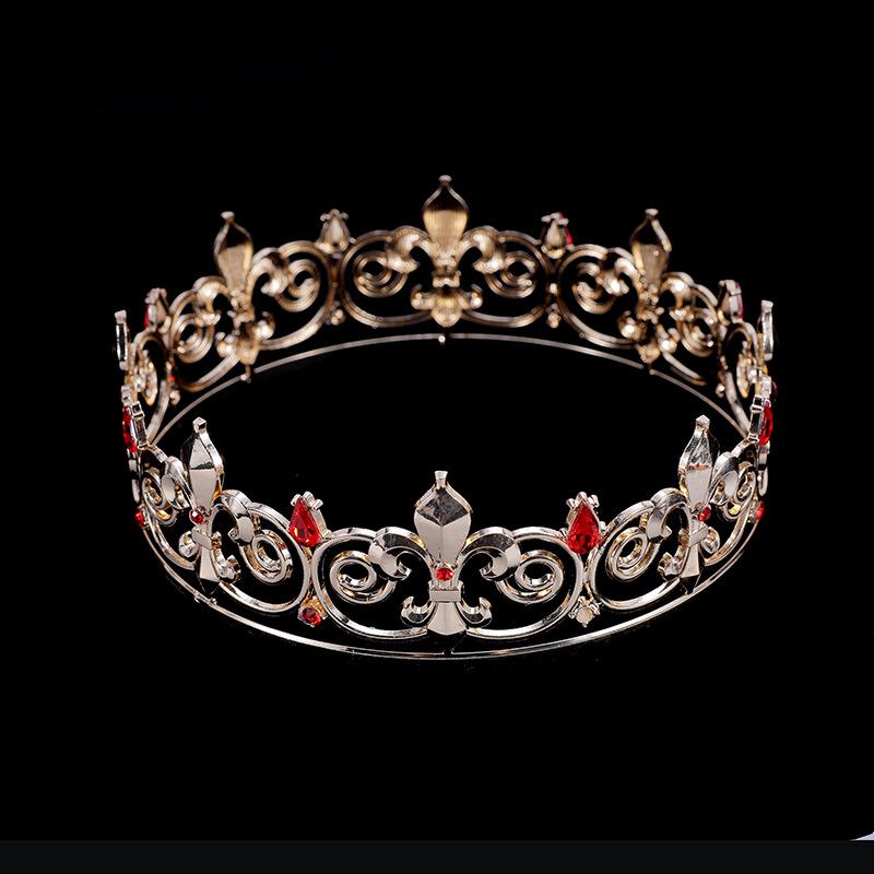 

Сплав Наконечник Пистолета Формы Круглая Корона для Мужчин Аксессуар для Волос Королевы Головной Убор Головной Убор для Выступлений Юнисплендор Декоративная Круглая Корона