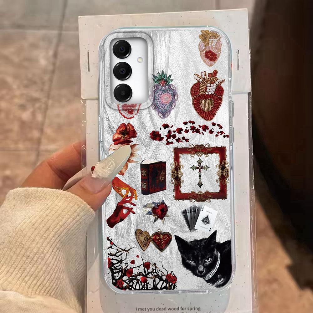 Pink Face Sun Stars Women Girls Phone Case for Samsung Galaxy A55 A56 A36 A26 A16 A53 A06 A14 A24 A34 A54 A15 A25 A35 A12 Cover
